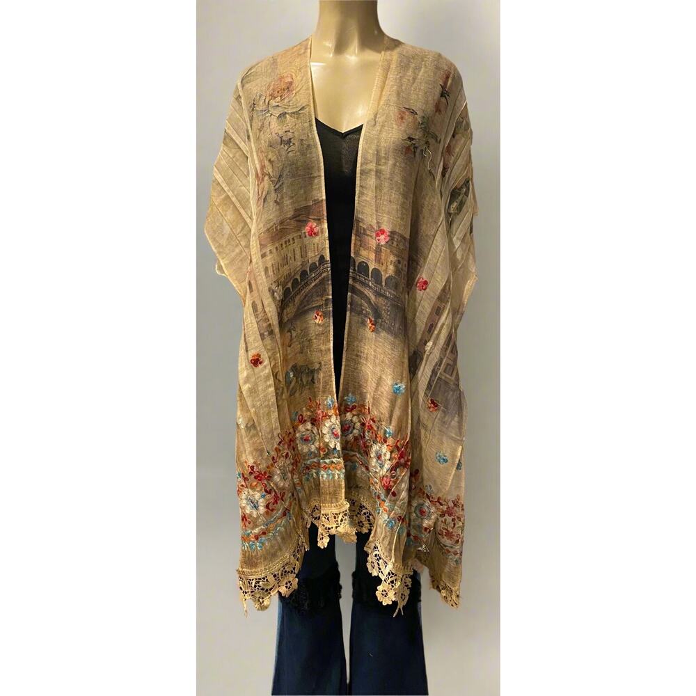 Origami Venice Poncho Cover Up Small to X-Large